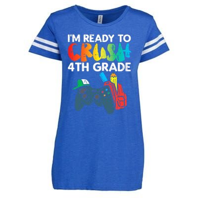 Ready To Crush 4th Grade Fourth Video Gamer First Day Boys Enza Ladies Jersey Football T-Shirt