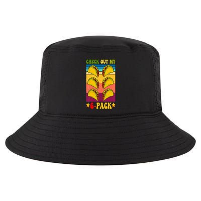 Retro Taco Check Out My 6 Pack Six Pack Mexican Groovy Cool Comfort Performance Bucket Hat
