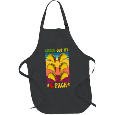 Retro Taco Check Out My 6 Pack Six Pack Mexican Groovy Apron