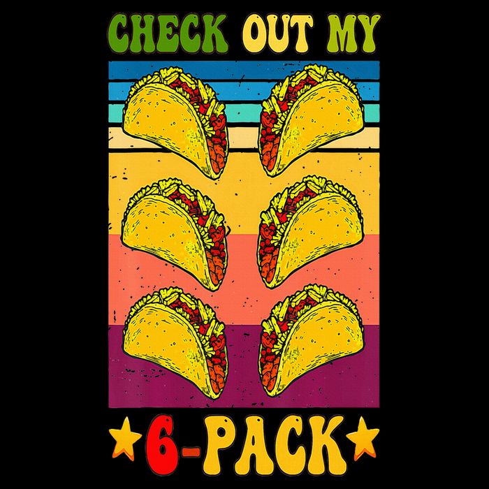 Retro Taco Check Out My 6 Pack Six Pack Mexican Groovy Impact Tech Backpack