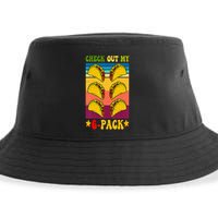 Retro Taco Check Out My 6 Pack Six Pack Mexican Groovy Sustainable Bucket Hat