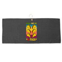 Retro Taco Check Out My 6 Pack Six Pack Mexican Groovy Large Microfiber Waffle Golf Towel