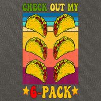 Retro Taco Check Out My 6 Pack Six Pack Mexican Groovy Cotton Canvas Backpack