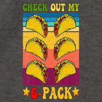 Retro Taco Check Out My 6 Pack Six Pack Mexican Groovy Vector Backpack