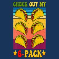 Retro Taco Check Out My 6 Pack Six Pack Mexican Groovy Infant Baby Jersey Bodysuit