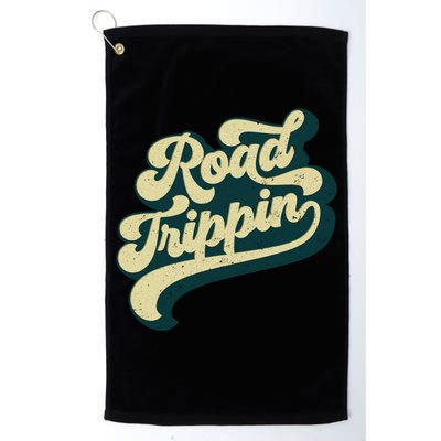 Road Trippin Cool Retro Vintage Road Trip Gift Golf Towel