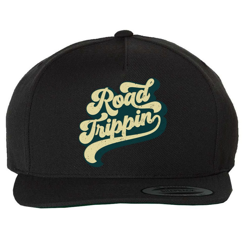Road Trippin Cool Retro Vintage Road Trip Gift Wool Snapback Cap