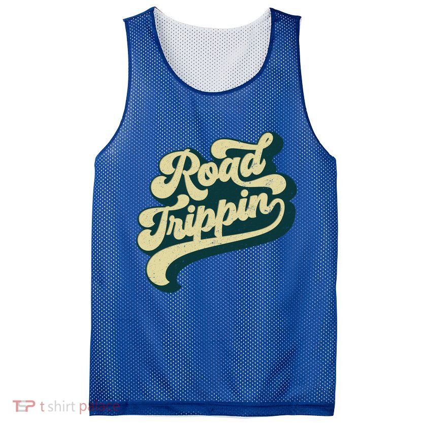 Road Trippin Cool Retro Vintage Road Trip Gift Mesh Reversible Basketball Jersey Tank