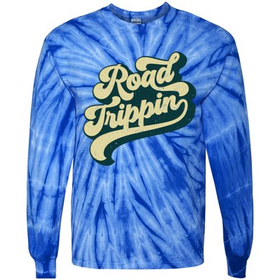 Road Trippin Cool Retro Vintage Road Trip Gift Tie-Dye Long Sleeve Shirt