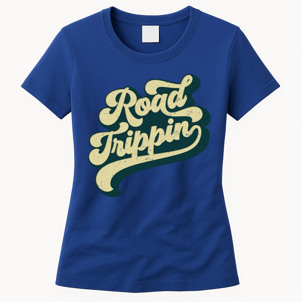 Road Trippin Cool Retro Vintage Road Trip Gift Womens T-Shirt