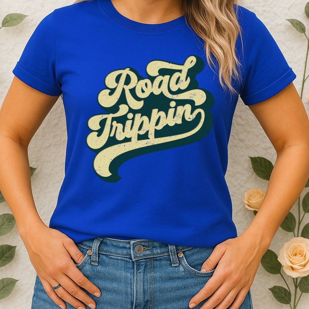 Road Trippin Cool Retro Vintage Road Trip Gift Womens T-Shirt