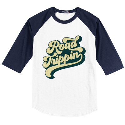 Road Trippin Cool Retro Vintage Road Trip Gift Baseball Sleeve Shirt