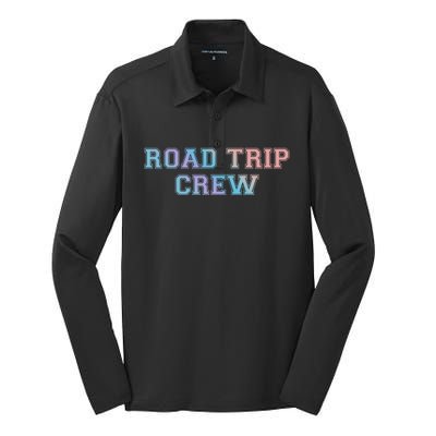 Road Trip Crew Gift Matching Family Vacation Rv Road Trip Cute Gift Silk Touch Performance Long Sleeve Polo