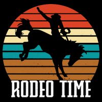 Rodeo Time Cowboy Wranglers Bucking Horse Retro Sunset Zip Tote Bag