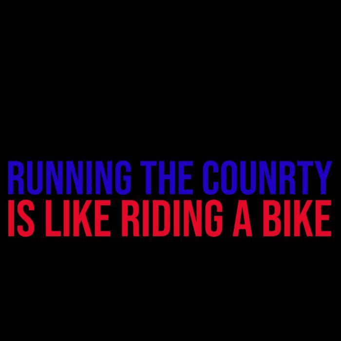 Running The Country Is Like Riding A Bike Joe Biden Funny 16oz Travel Tumbler