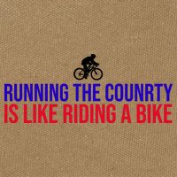Running The Country Is Like Riding A Bike Joe Biden Funny Cotton Canvas Backpack