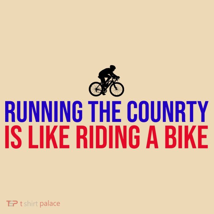 Running The Country Is Like Riding A Bike Joe Biden Funny Zip Tote Bag