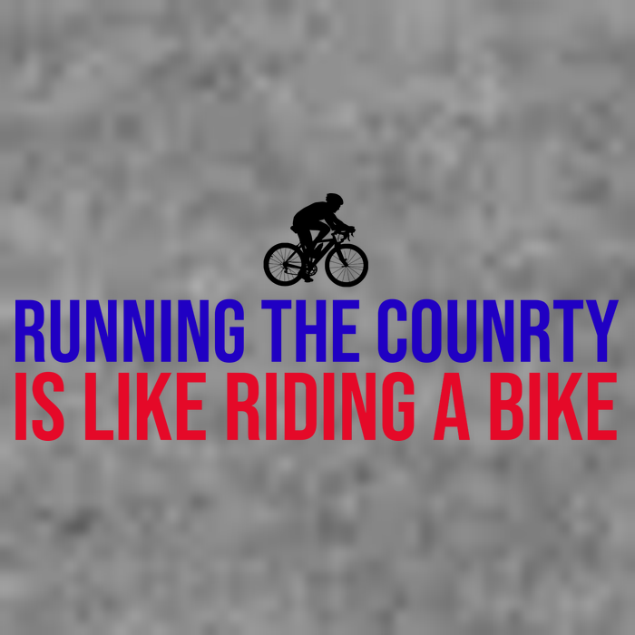 Running The Country Is Like Riding A Bike Joe Biden Funny Toddler Hoodie
