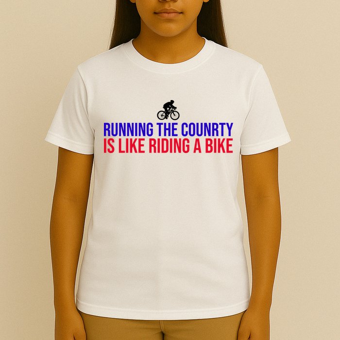 Running The Country Is Like Riding A Bike Joe Biden Funny T-Shirt