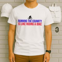 Running The Country Is Like Riding A Bike Joe Biden Funny T-Shirt