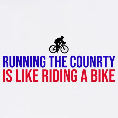 Running The Country Is Like Riding A Bike Joe Biden Funny T-Shirt