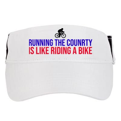 Running The Country Is Like Riding A Bike Joe Biden Funny Adult Drive Performance Visor