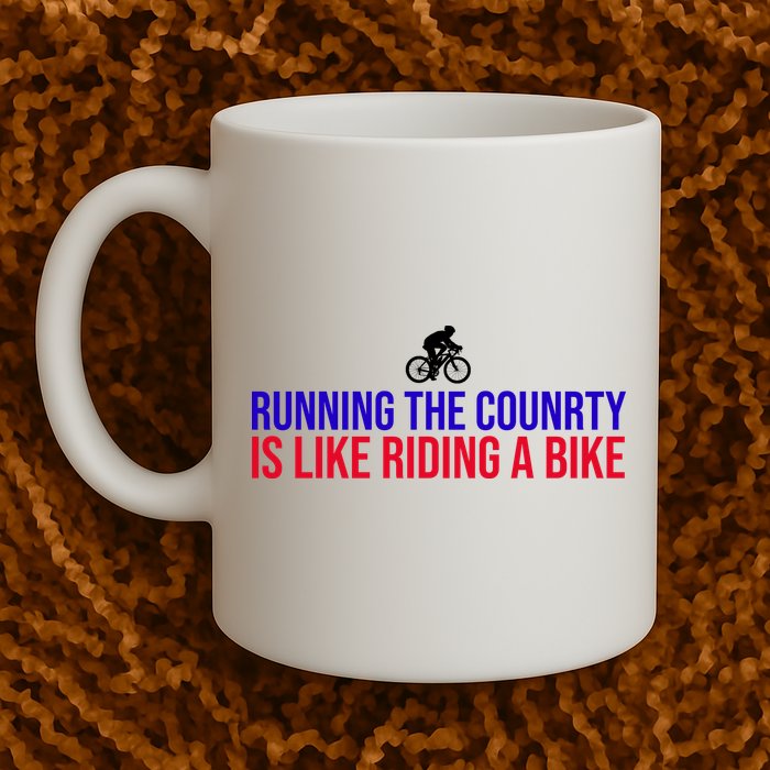Running The Country Is Like Riding A Bike Joe Biden Funny Mug