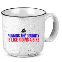 Running The Country Is Like Riding A Bike Joe Biden Funny 15oz Campfire Ceramic Mug