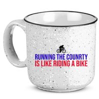 Running The Country Is Like Riding A Bike Joe Biden Funny 15oz Campfire Ceramic Mug