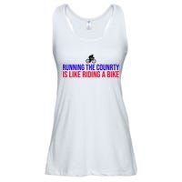 Running The Country Is Like Riding A Bike Joe Biden Funny Ladies Essential Flowy Tank