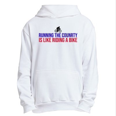 Running The Country Is Like Riding A Bike Joe Biden Funny Urban Pullover Hoodie