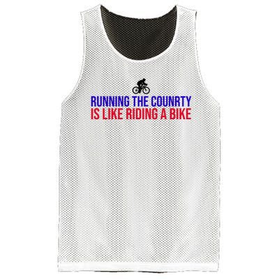 Running The Country Is Like Riding A Bike Joe Biden Funny Mesh Reversible Basketball Jersey Tank