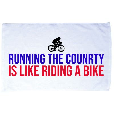 Running The Country Is Like Riding A Bike Joe Biden Funny Microfiber Hand Towel