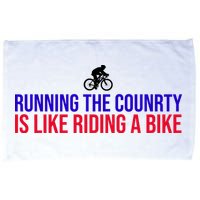 Running The Country Is Like Riding A Bike Joe Biden Funny Microfiber Hand Towel