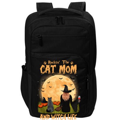 Rocking The Cat Mom Witch Life British Shorthair Halloween Cool Gift Impact Tech Backpack