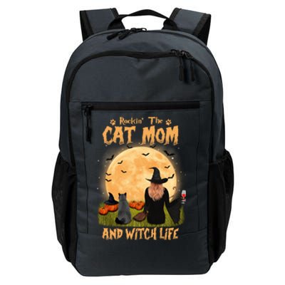 Rocking The Cat Mom Witch Life British Shorthair Halloween Cool Gift Daily Commute Backpack