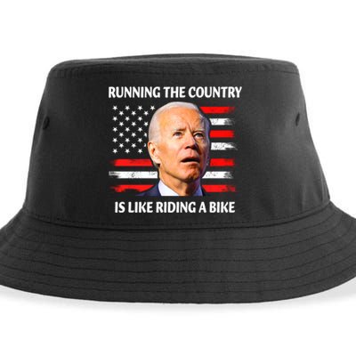 Running The Country Is Like Riding A Bike Joe Biden Sustainable Bucket Hat