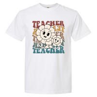 Retro Teacher Cute Gift Sunflower Heart Garment-Dyed Heavyweight T-Shirt