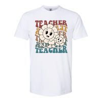 Retro Teacher Cute Gift Sunflower Heart Softstyle CVC T-Shirt