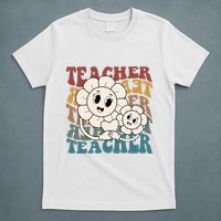 Retro Teacher Cute Gift Sunflower Heart T-Shirt