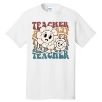 Retro Teacher Cute Gift Sunflower Heart Tall T-Shirt