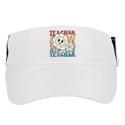 Retro Teacher Cute Gift Sunflower Heart Adult Drive Performance Visor