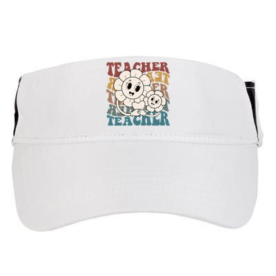 Retro Teacher Cute Gift Sunflower Heart Adult Drive Performance Visor