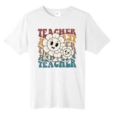 Retro Teacher Cute Gift Sunflower Heart Tall Fusion ChromaSoft Performance T-Shirt