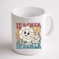 Retro Teacher Cute Gift Sunflower Heart Coffee Mug