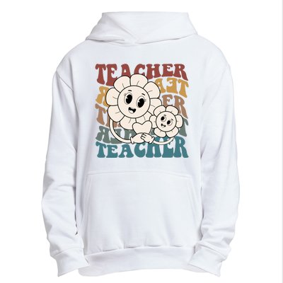 Retro Teacher Cute Gift Sunflower Heart Urban Pullover Hoodie