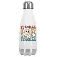 Retro Teacher Cute Gift Sunflower Heart Stainless Steel Insulated Water Bottle