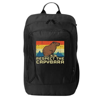 Respect The Capybara Retro Capy Rodent Animal Women City Backpack
