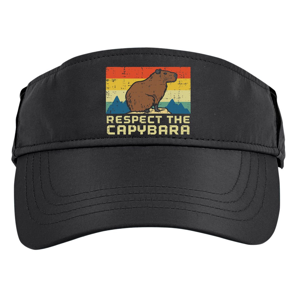 Respect The Capybara Retro Capy Rodent Animal Women Adult Drive Performance Visor