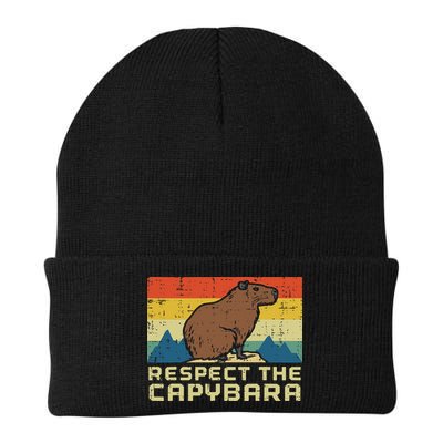 Respect The Capybara Retro Capy Rodent Animal Women Beanie